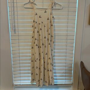 Rylee + Cru Cream Sailboat Print Dress